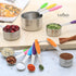 New Version! 11 Piece Measuring Cups and Spoons Set by Laxinis World - Stainless Steel with Silicone Handles