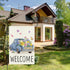 Welcome Spring Garden Flag 12x18 Double Sided Vertical Burlap Retro Truck Floral for Outdoor Decoration