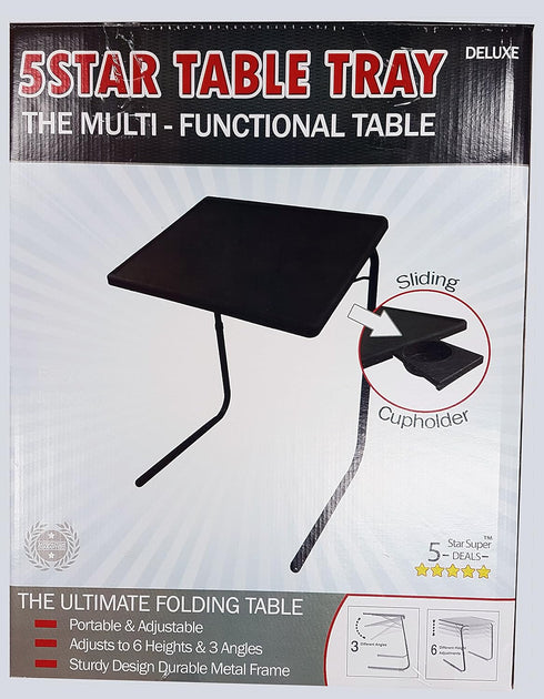 5 STAR SUPER DEALS 5StarSuperDeals Portable Foldable TV Tray Table - Laptop, Eating, Drawing Tray Table Stand
