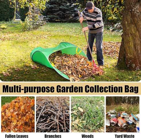 UQM Leaf Collector,Extra Large Portable Pop Up Leaf Bags, Foldable Leaf Pick Up Tools, Reusable Yard Garden Bags