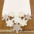 Elrene Home Fashions Ornate Snowflake Table Runner, Elegant Cutwork Winter Holiday Christmas Fabric 13"x70"