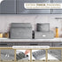 Sorbus Flatware & Utensil Storage - Gray Fabric Chest Box for Organizing Silverware, Cutlery, Flatware