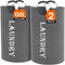 Lifewit 120L 2-Pack Large Laundry Basket, Collapsible Hamper, Waterproof, Grey