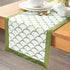 The White Petals Green Dresser Scarf Table Runner, 14x48 inch | Fabric Lined, No Fray Edges | Home, Kitchen, Wedding