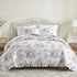 HORIMOTE HOME Khaki Ruffled Quilt Twin Size with 1 Pillow Sham, Shabby