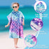 2-7 24 52-inch, 100% Tirrinia Mermaid Poncho Towels for Kids, Surf Beach Bath Swim Hooded Towels for Years Girls
