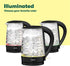 BELLA 1.7 Liter Glass Electric Kettle, Quickly Boil 7 Cups of Water, Auto Shut-Off, Black