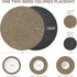 13" Set 6, Round Placemats of NCUE Dual-Sided Faux Leather Heat Resistant Table Mats, Waterproof Oilproof Washable