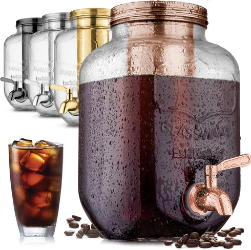 Zulay Kitchen 1 Gallon Cold Brew Coffee Maker - Large Iced Tea