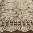 Hsvanyr 39inches Beige Tablecloth, Handmade Crochet Cotton Square Coffee Table Cover