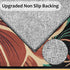 3x5 Tyrot Vintage Black Boho Floral Washable Area Rug Linen-Look Ultra-Thin Low Pile Botanical Rugs Non-Slip Indoor Rug
