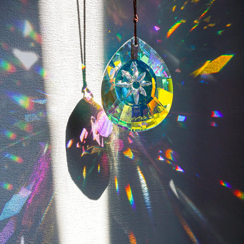 76mm H&D HYALINE & DORA Crystal Rainbow Sun Catcher Hang for Window Glass Drop Pendant Lamp Chandelier Lamp Prisms