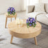 2 Pack 8.2" Briful Fake Morning Glory with Handwoven Basket - Faux Potted Flowers Silk Floral Table Centerpiece