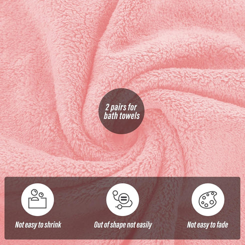 2 Pack Set MOONQUEEN Premium Bath Towel - Quick Drying - Microfiber Coral Velvet Highly Absorbent Towels - Multipurpose