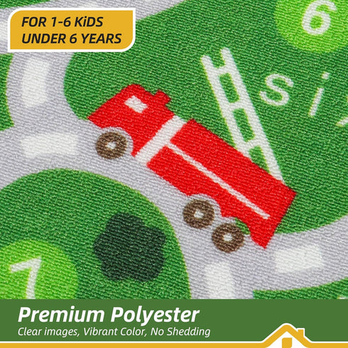 Playmat,32"x60" BEQHAUSE Kids Rug Carpet Preschool Rugs wtih ABC, Numbers, Non Slip Washable Play Mat Carpets for Kids