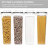 Vtopmart 4pc Airtight Pasta Storage Containers, 2.8L, BPA Free, Black for Kitchen Organization