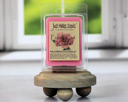 2 Pack Fresh Cut Roses Scented Soy Wax Melts - Bold Fragrance Wax Cubes, Hand Poured in The USA