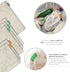 6 Reusable Produce Bags, Organic Cotton Mesh Grocery Bags, Washable, for Vegetables