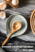 LAUCHUH 5" Large Spoon Rest for Stove Top, Ceramic Holder for Kitchen Utensils, Unique Gray