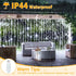 Ollny Curtain Lights 6.6x6.6ft, 200 LED White String Lights with Remote, USB Power Fairy Light for Wedding Decor