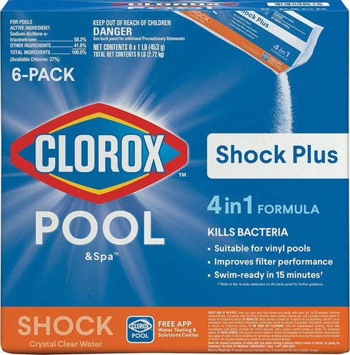 Clorox Pool&Spa Shock Plus, for Crystal Clear Swimming Pool Water, Swim-ready in
