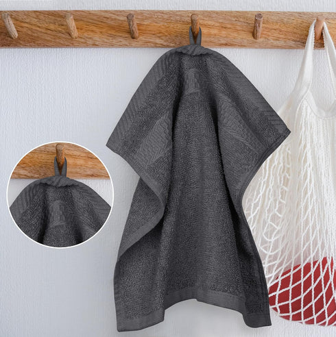 12 Pack Set, 12 12 Inches, 100% Utopia Towels Premium Wash Cloths by Cotton Ring Spun, Highly Absorbent and Soft Feel