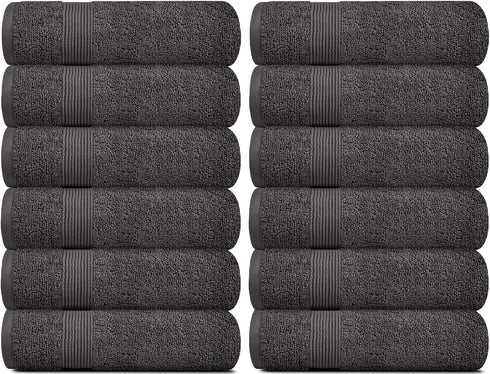 White Classic Resort Collection Soft Washcloth Face & Body Towel Set |