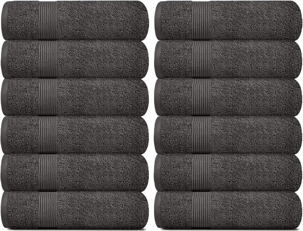 White Classic Resort Collection Soft Washcloth Face & Body Towel Set |