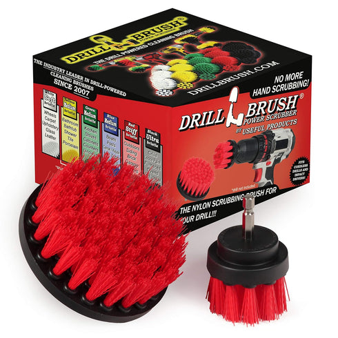 Drill Brush Outdoor Cleaning Attachment - Headstone Cleaning and Restoration - Concrete
