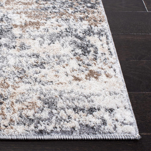 2' 4', (ASN705A) SAFAVIEH Aston Collection Accent Rug - x Ivory & Grey, Modern Abstract Design, Non-Shedding & Easy