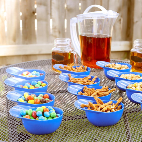 Lot45 Mini Baseball Helmet Ice Cream Snack Bowls, 12pc 8oz Blue Baseball Dessert Cups for Parties and Games