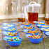 Lot45 Mini Baseball Helmet Ice Cream Snack Bowls, 12pc 8oz Blue Baseball Dessert Cups for Parties and Games