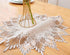 15 inches 15 Natural Linen Doily Round Neutral Earth Tones Beige Lace Coffee Table Topper Dresser Scarf Place Mats