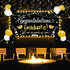 90shine Graduation Decorations - Class of 2025 Lighted Congrats Grad Banner, 25PCS Black Party Supplies