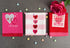 DII Valentine's Day Collection Kitchen Dishtowel Set, 3 Piece, 18x28, Embellished Hearts
