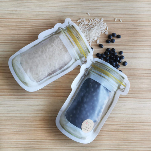 Candy Nut Bag, Set of 24 Reusable Mason Jar Bags, Ideal for Fresh & Leakproof Snack Storage