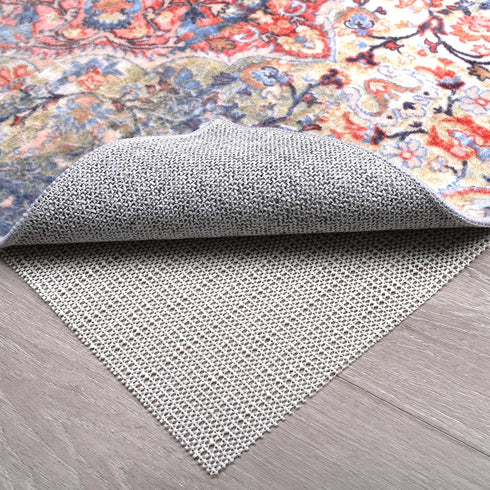Non Slip Rug Pads: 3x5 Rug Pad Gripper for Hardwood Floors, Under Carpet Anti Skid Mat, Beige to Keep Rugs Safe