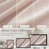 Pinch 84 Inch 2 Light Pink Linen Curtains Pleated Length Panels for Nursery Baby Girls Bedroom Semi Sheer Light