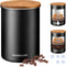 GAIAKALLON Vacuum Coffee Canister, Stainless Steel Airtight Canister for 16oz Coffee Beans, Coffee