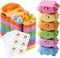 LayHyand Half Dozen Egg Cartons 30 Pack, Colorful Blank Natural Pulp Egg Holder