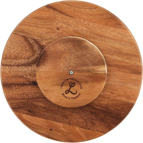 Lipper International Acacia Wood 10" Kitchen Turntable