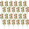 Meching 24 Pack Christmas Glitter Green Red Berry Stems, 7.5 Inch Artificial Christmas