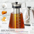 Aquach Airtight Cold Brew Coffee Maker 51oz/1.5L, BPA-Free Borosilicate Glass Pitcher with Stainless Steel Filter