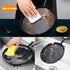 Frying Pan Skillet 8-Inch Flat Griddle Pan, Lightweight Grill Pan with Wooden Handle for Indoor Outdoor Cooking