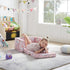 2-in-1 Ulax furniture Kids Convertible Sofas Children Flip-Out Sofa - to Lounge Chair (Pink Unicorn)