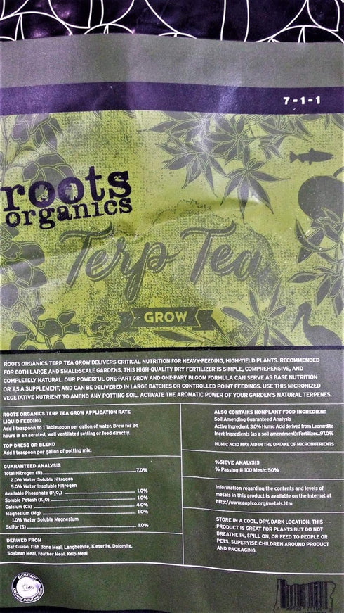 Set 3 lb Roots Organics Terp Tea Combo (Grow + Bloom), bags