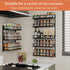 X-cosrack 5 Wall Mount Spice Rack Organizer Tier Height-Adjustable Hanging Spice Shelf Storage for Kitchen Pantry