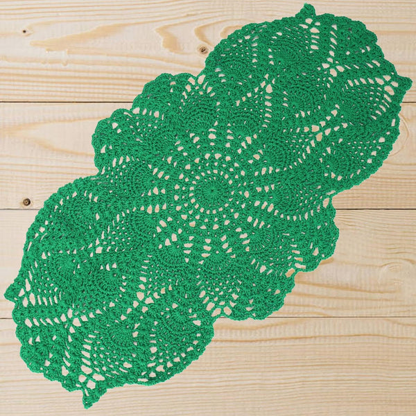 One Piece 23 x 12 Inch Oval Doilies Crochet for Dressers and