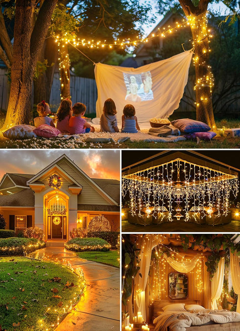 2 Pack 5Ft 60 Fairy Lights Battery Operated, LEDs Firecracker Twinkle Lights with Remote, Copper Wire String Lights