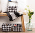 DII Farmhouse Chicken Wire Storage Baskets with Liner – Small, Vintage Black & White Check, 9x7x6", 3 Piece